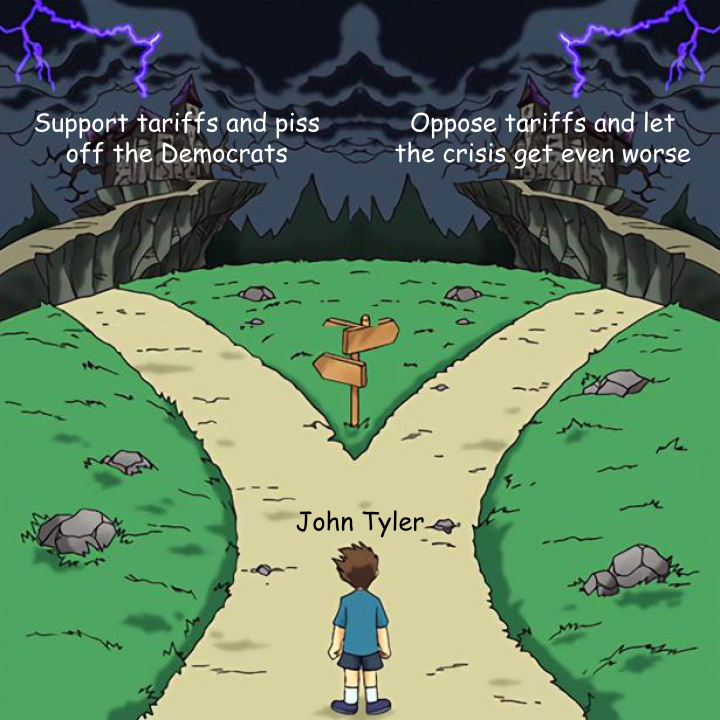 Tyler has 2 choices, and both of them are bad